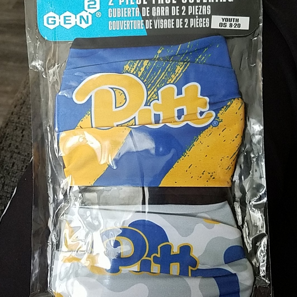 Pitt Panthers 2 pack masks for kids. New
